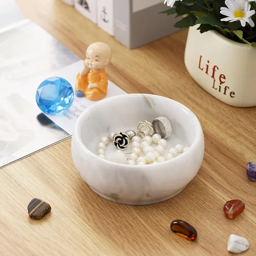 Miniatura 4 de Plato de joyería de mármol - Soporte para anillos