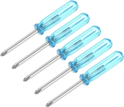uxcell Mini destornillador Phillips, cabeza cruzada de 0.079 in, 1.772 in de longitud para reparación de electrodomésticos pequeños, 5 unidades