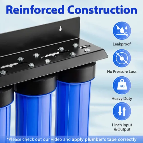 Miniatura 2 de iSpring Sistema de Filtro de Agua para Toda la Casa, Reduce Plomo, Incrustaciones, Cloro, Cloramina, Sistema de Filtración de Agua de 3 Etapas