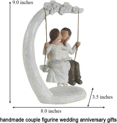 Miniatura 6 de Figuras románticas para parejas, estatuas de besos, boda, matrimonio, recién casados, compromiso, regalos de San Valentín para parejas, esposas