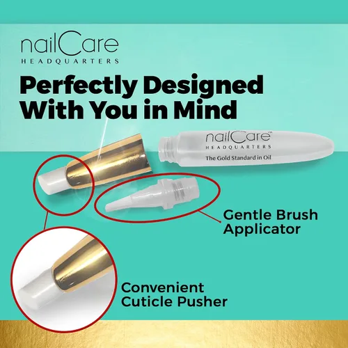 Miniatura 6 de Nail Care Headquarters Bolígrafos de cutícula vacíos recargables, perfectos para sostener aceite de uñas y cutículas Simply Pure - Tapa dorada
