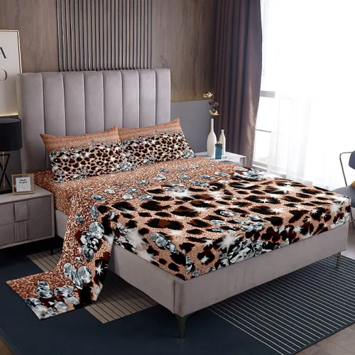 Miniatura 19 de Feelyou Sábanas de cama de lujo para niñas, juego de ropa de cama de lujo para niñas, juego de ropa de cama rosa jade ultra suave decoración
