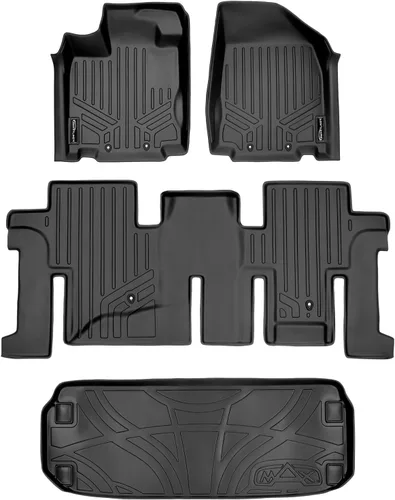 Miniatura 14 de SMARTLINER Juego de tapetes de piso de ajuste personalizado de 2 filas compatibles con Infiniti JX35 2013-2013
