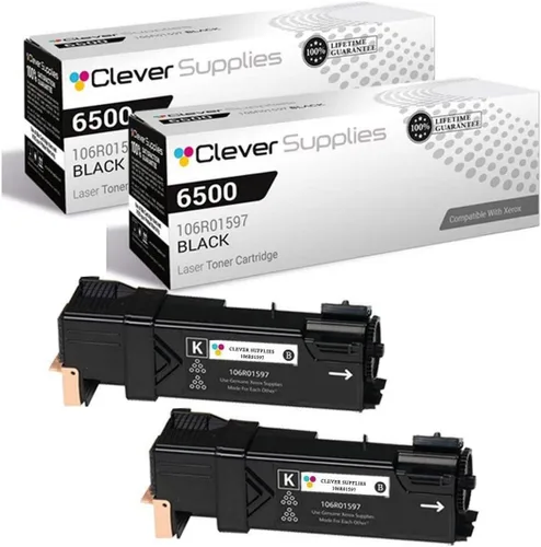 Miniatura 338 de CS compatible Xerox Phaser 6510/WorkCentre 6515 (106r03480) 2 cartuchos de tóner negro para Phaser 6510, WorkCentre 6515 2 negro