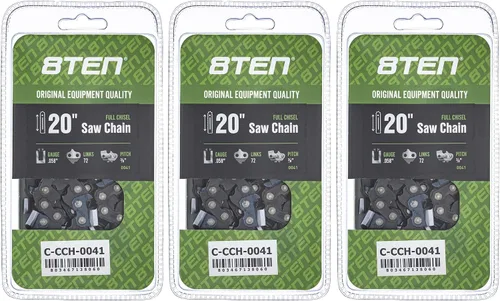 Miniatura 37 de 8TEN Cadena de motosierra semi cincel de 6 pulgadas .050 1/4 42 DL para Worx WG320 Black & Decker LLP120 (paquete de 3)