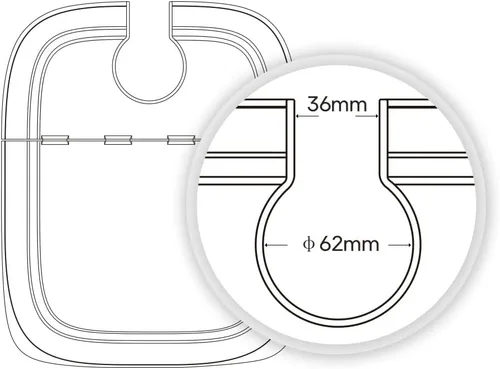 Miniatura 2 de EVERIE Recipiente Sous Vide de 12 Cuartos con Tapa de Bisagra Plegable y Estante Integrado Extraíble Compatible con Anova Nano AN400 y AN500-US00 e