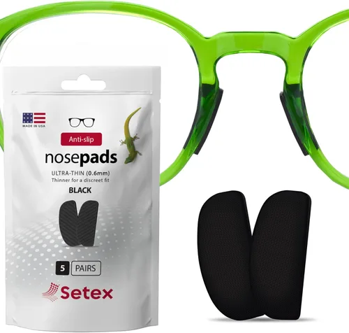 Miniatura 13 de Setex Gecko Grip Almohadillas de nariz ultrafinas antideslizantes de 0,6 mm, (15 pares negros) Fabricadas en EE. UU., 2500 fibras microestructuradas