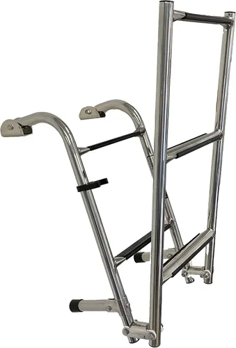 Miniatura 4 de 77090402 Escalera plegable para barco de 5 escalones Acero inoxidable Escalera para barco de esquí Escalera para pontón 2 + 3 escalones