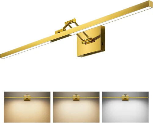 Miniatura 10 de VONLUCE Luz LED de Tocador de Baño de 30", Luces LED Modernas de Tocador 3CCT con Brazo Giratorio de Cabezal Rotativo de 360°, Lámpara de Baño