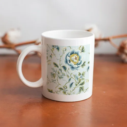 Miniatura 7 de Chinoiserie Blue Peony Flower Mugs Botanical Peony Garden Illustration 11 Oz Tea Cup Mother's Day Christmas Birthday Gift For Mom