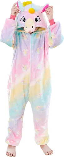 Miniatura 25 de Mameluco de unicornio para pijamas de animales, cosplay, disfraz unisex de Halloween