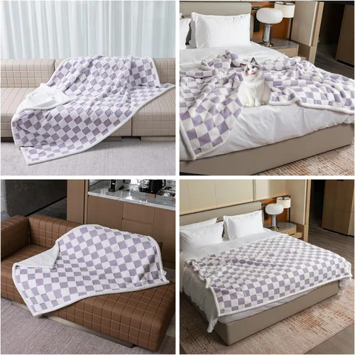 Miniatura 4 de Manta impermeable para mascotas, manta roja de perro para funda de cama, sofá, elegante manta jacquard para mascotas, para cachorros, gatos, rojo