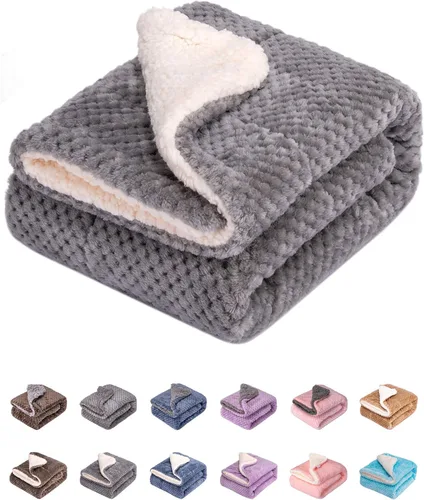 Miniatura 24 de Manta mullida o manta mullida para bebé niña o niño, suave y cálida y acogedora manta de vellón coral para bebé, bebé o recién nacido, manta