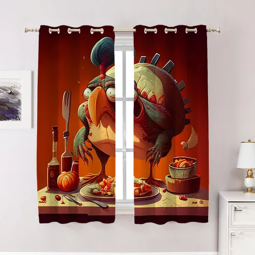 Miniatura 185 de Cortinas opacas de poliéster multicapa para cafetería, con diseño de diamantes, 2 unidades, 26 x 24 pulgadas