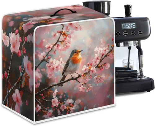 Miniatura 52 de Cubiertas para máquina de café con mango superior, resistentes a las manchas, para mezclador, compatible con la mayoría de cafeteras
