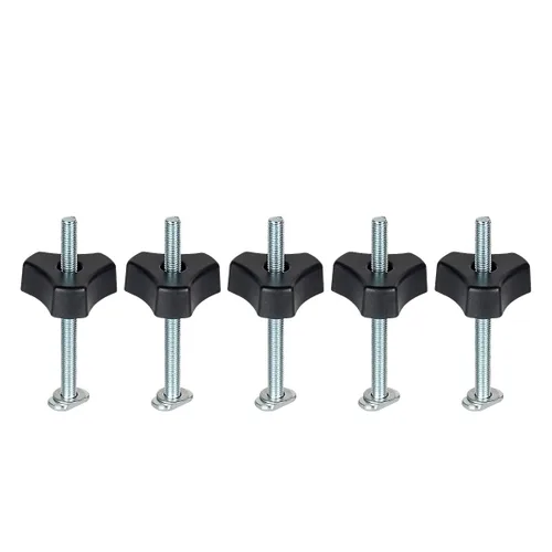 Miniatura 2 de Toolcool M8 - Kit de perillas para riel en T, tornillos de ranura en T de 4 pulgadas con arandelas, accesorios de riel en T para plantillas