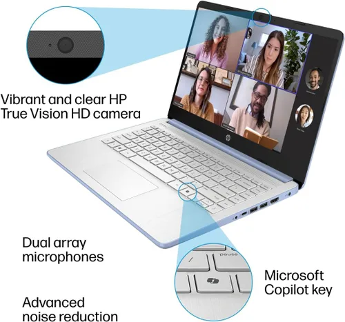 Miniatura 7 de HP Pavilion Laptop 2026 Notebook para estudiantes y trabajo remoto, Intel N150, 8 GB de RAM, 128 GB de almacenamiento, tarjeta SD de 256 GB, ligera