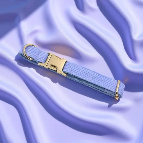 Miniatura 3 de PETDURO Collar de perro personalizado en púrpura claro de luxo suave - Cordón de cordero - Collar personalizado con nombre y teléfono grabados