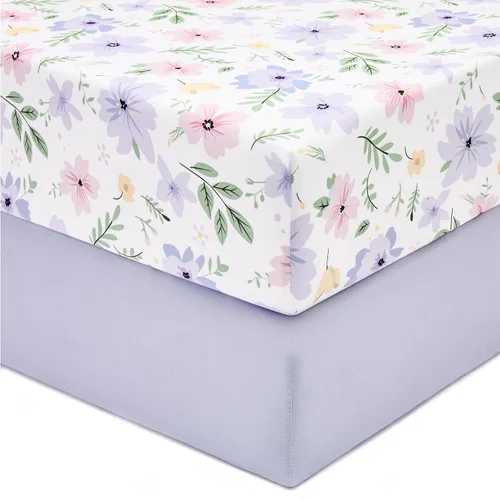 Miniatura 20 de TILLYOU Sábanas para cuna de bebé para niños y niñas, sábanas súper suaves para cama de niño pequeño, paquete de 2 sábanas para colchón estándar