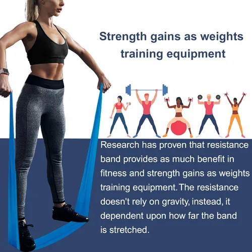 Miniatura 3 de A AZURELIFE Professional Individual Exercise Resistance Bands, Single 5, 6,7 Ft or 8 Yards Elastic Bands, Non-Latex Stretch Bands for PT, Yoga
