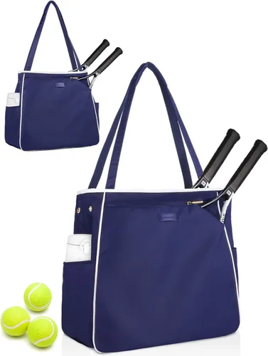 Miniatura 9 de CHICECO Bolsa de tenis para mujer, bolsa de raqueta de tenis grande, bolsa de tenis 2 raquetas, bolsa de pickleball, bolsa de pádel
