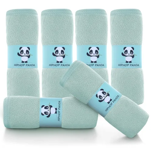 Miniatura 31 de HIPHOP PANDA Toallitas para bebé, rayón hecho de bambú - 2 capas ultra suaves y absorbentes, toalla facial de baño para recién nacidos - toallitas