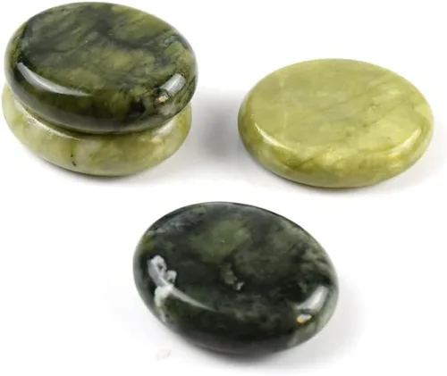 Miniatura 11 de Juego de 6 piedras de masaje caliente con basalto natural, cálidas, para masaje de spa, 2.36 x 3.14 pulgadas (2.4 x 3.1 in), 2 Negro