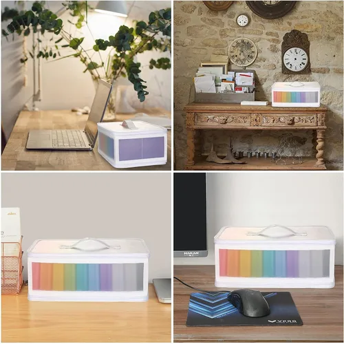 Miniatura 3 de Gbivbe Estuche de almacenamiento de fotos, tamaño 4 x 6, caja grande con capacidad para 1000 fotos, almacenamiento de tarjetas, mango de tarjetas