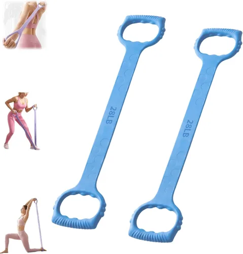 Miniatura 15 de Figura 8 Banda de resistencia de fitness, Figura 8 bandas de ejercicio para mujeres y hombres, 8 bandas de goma de resistencia en forma de brazos