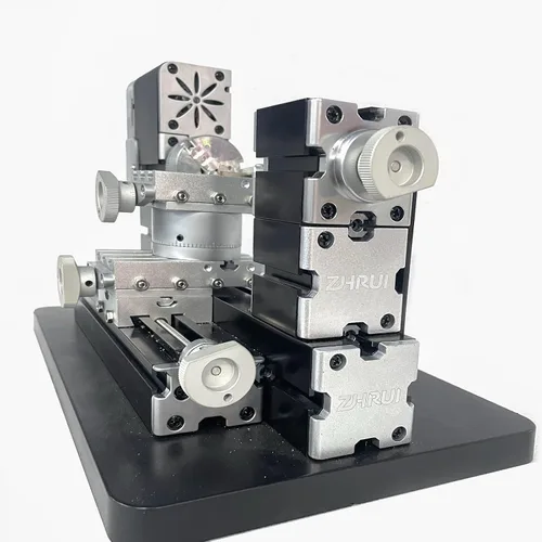 Miniatura 4 de Mini torno de metal de 60 W, 12,000 RPM, herramienta de 4 ejes para plástico acrílico de madera de metal suave, micro torno de precisión