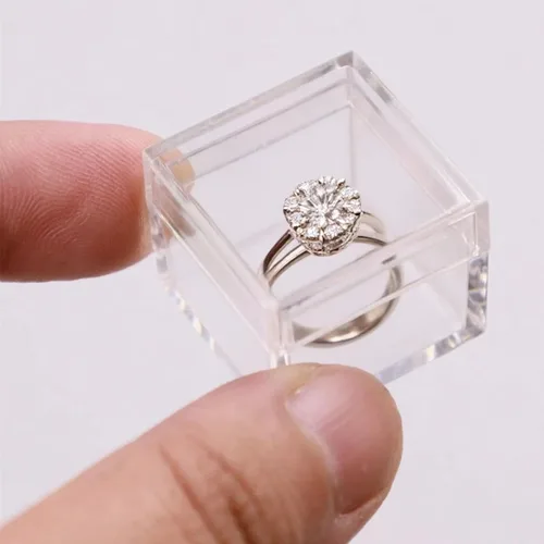 Miniatura 4 de KissYou Caja pequeña de acrílico con tapa transparente para dulces, cajas para exhibición, decoración de fiesta, plástico, cuadrado, cubo