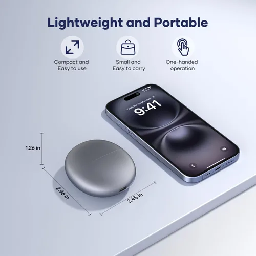 Miniatura 4 de Cortaúñas eléctrico con carga USB: cortaúñas automático con luz LED y almacenamiento de clip, recortadora de uñas de seguridad recargable por USB