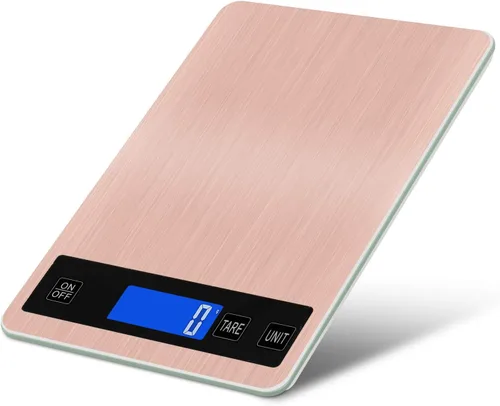 Miniatura 10 de Báscula digital de cocina recargable de 22 libras / 22.0 lbs con división de 0.04 onzas/0.04 oz, sensor táctil, pantalla LCD retroiluminada, báscula