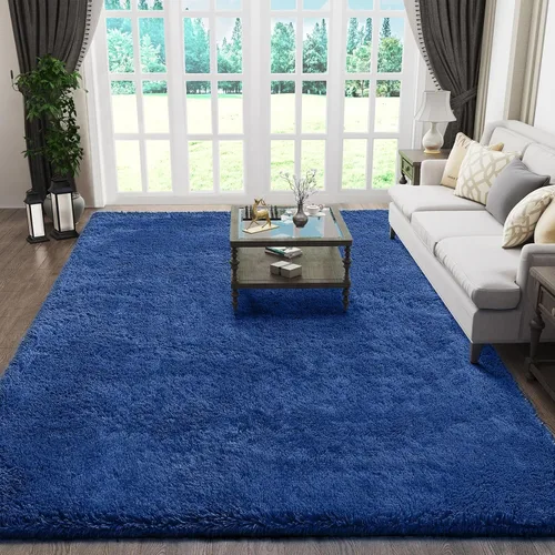 Miniatura 39 de Ophanie Alfombra Verde de Césped, Alfombras de Área para Dormitorio, Alfombra Shag Esponjosa de 4x6 pies, Suave Peluda Afelpada Linda para Niños 7