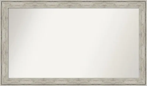 Miniatura 207 de Amanti Art Espejo de baño plateado para sobre fregadero, 28 x 47 pulgadas, espejo rectangular de plata imperial, marco de madera tradicional de gran