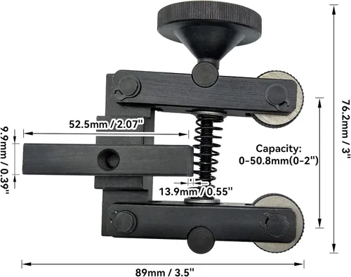 Miniatura 2 de HFS (R) Soporte de herramienta de moleteado ajustable con 6 ruedas para mini tornos 0-2 "de capacidad