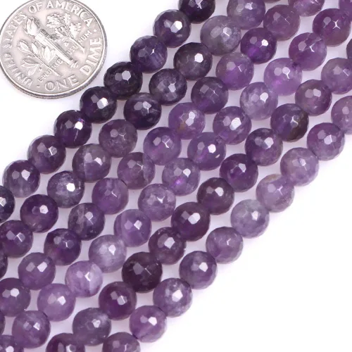 Miniatura 16 de GEM-Inside - Cuentas sueltas de cornalina roja naranja facetada de 0.236 pulgadas (0.236 in), cuentas de energía natural para hacer joyas, redondas