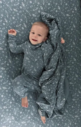 Miniatura 35 de GUNAMUNA Pijama unisex convertible ultrasuave para bebé, mameluco con cremallera para pañales, recién nacido a 24 meses