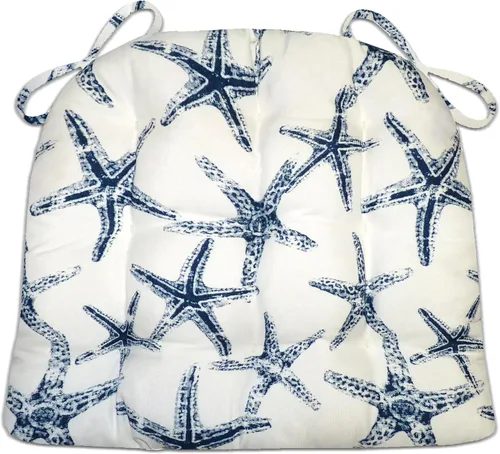 Miniatura 18 de Barnett Home Decor Cojines de Silla de Mimbre para Interiores y Exteriores - Azul Boutique Floral Tamaño Grande para Silla de Patio 19 x 19
