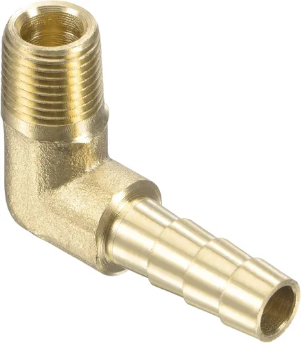 Miniatura 11 de M METERXITY Accesorios de púas de manguera de latón - Codo de 90 grados Conector de tubo de latón de 1/4 de pulgada Aplicar al gas de agua