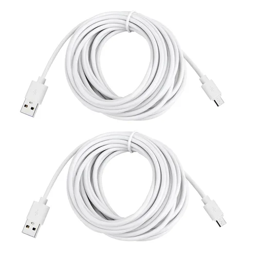 Miniatura 8 de Smays Paquete de 4 cables de extensión micro USB para cámara de seguridad de 25 pies compatibles con Wyze Cam, Blink Mini, cámara YI Home
