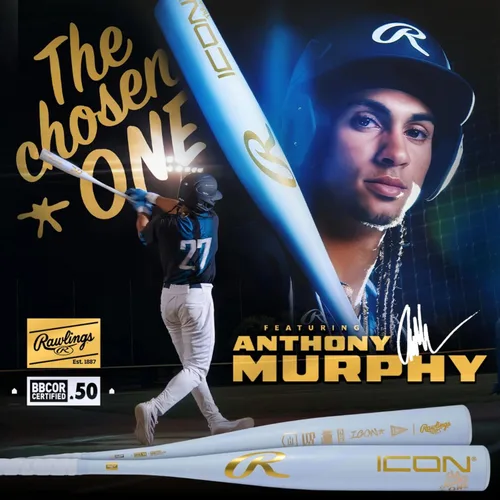 Miniatura 2 de Rawlings 2026 ICON The Chosen One Bate de béisbol BBCOR -3 Drop Barril de 2 5/8 pulgadas 1 pieza Compuesto