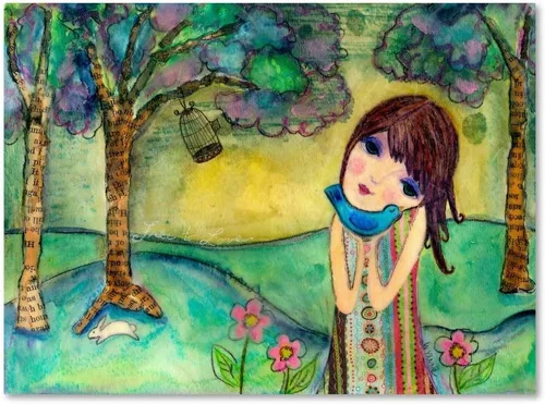 Trademark Fine Art Wyanne "Chica de ojos grandes libre de amar" Lienzo
