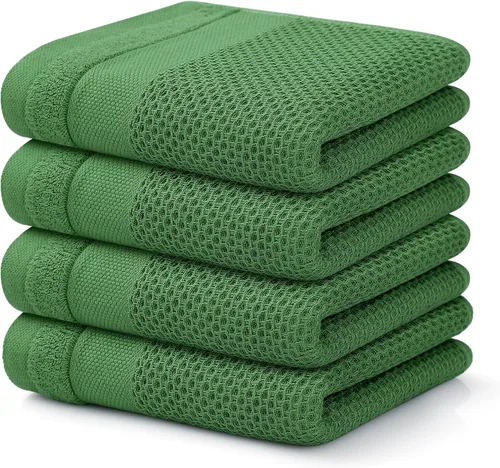 Miniatura 17 de Homaxy Paños de cocina 100% algodón, paquete de 8 – 12 x 12 pulgadas, tejido de gofre, muy suaves y absorbentes, paños de cocina de secado rápido