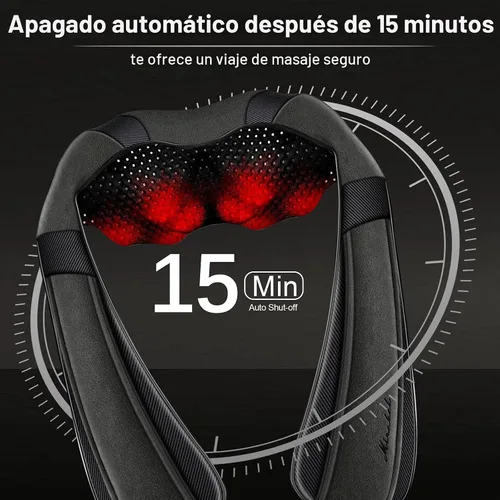 Miniatura 3 de Mirakel - Almohada masajeadora Shiatsu para cuello y espalda con calor - Alivio del dolor de tejido profundo en cuello, espalda y hombros - Diseño