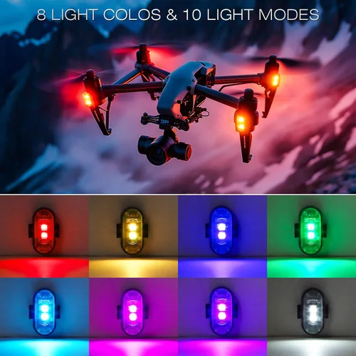 Miniatura 7 de 8PCS Luces Estroboscópicas LED Inalámbricas, Halloween 8 Colores Luces Estroboscópicas Inalámbricas con Control Remoto, IP65 Impermeable Recargable