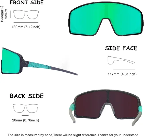Miniatura 6 de MAXJULI Gafas de sol polarizadas para niños de 6 a 14 años, para deportes de béisbol al aire libre, ciclismo, protección UV400, 7705
