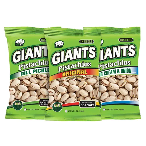 Miniatura 9 de GIANTS - Pistachos de pepinillo con eneldo, bocadillos saludables, paquetes individuales de pistachos In Shell, aperitivo alto en proteínas