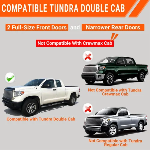Miniatura 4 de Burlete de moldura de ventana compatible con Tundra 2007-2020 Double Cab reemplaza 68160-0C020 68210-0C020 68163-0C010 68164-0C010