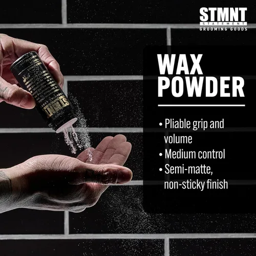 Miniatura 4 de STMNT Grooming Goods - Cera en polvo, 0.53 onzas, acabado semimate, agarre y volumen añadidos, control medio, fácil de lavar, sensación de cabello